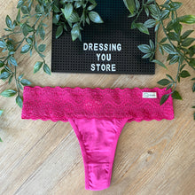 Load image into Gallery viewer, LACE-WAIST THONG PANTY - PINK
